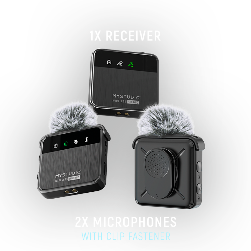 MyStudio Wireless MIC DUO Receiver + 2x Microphones