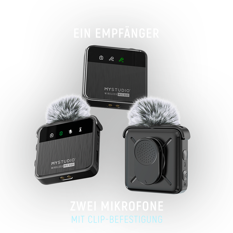 MyStudio Wireless MIC DUO Mikrofone und Empfänger